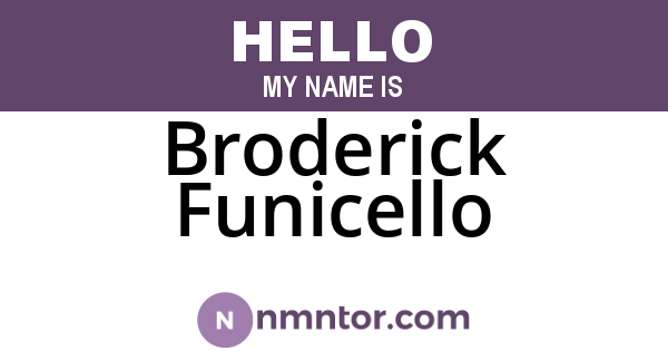 Broderick Funicello