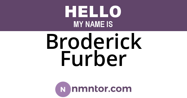 Broderick Furber