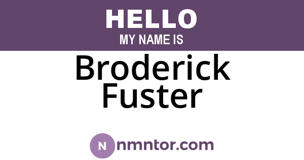 Broderick Fuster