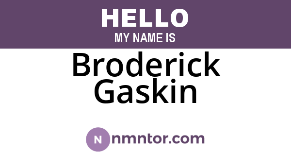 Broderick Gaskin