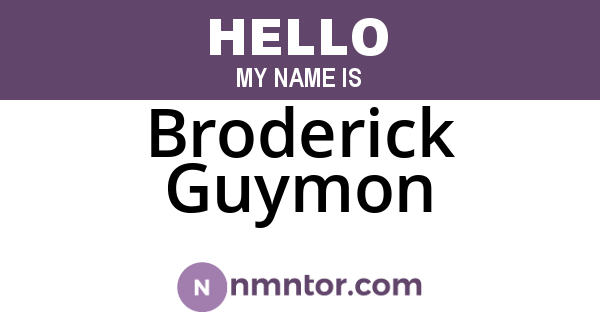 Broderick Guymon