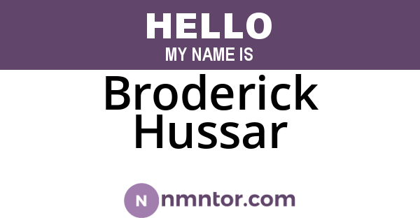 Broderick Hussar