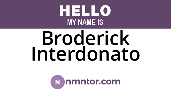 Broderick Interdonato