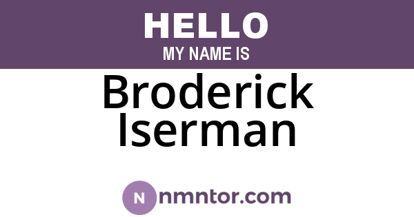 Broderick Iserman