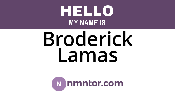 Broderick Lamas