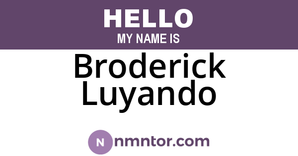 Broderick Luyando