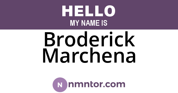 Broderick Marchena