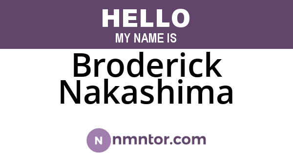 Broderick Nakashima