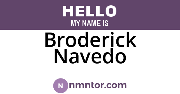 Broderick Navedo