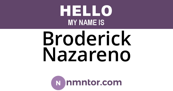 Broderick Nazareno