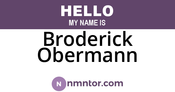 Broderick Obermann