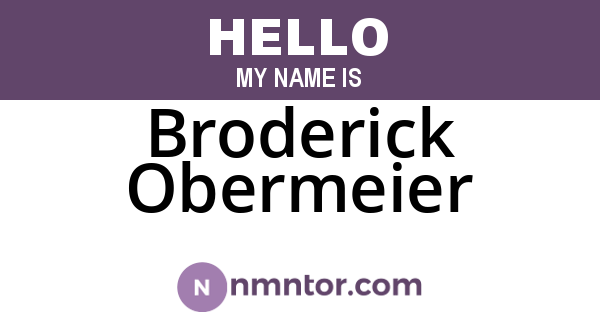 Broderick Obermeier