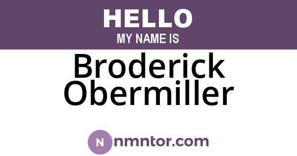 Broderick Obermiller