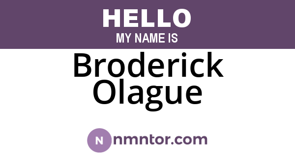Broderick Olague