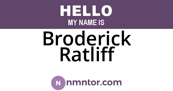 Broderick Ratliff