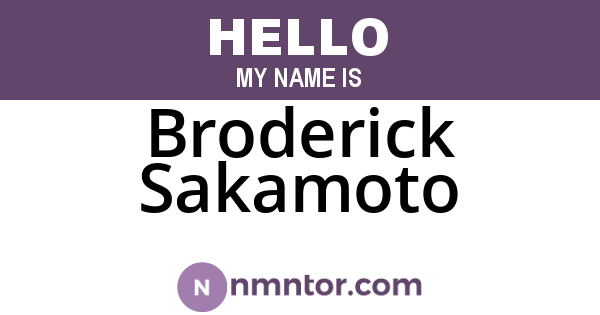 Broderick Sakamoto