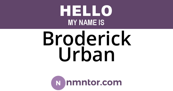 Broderick Urban