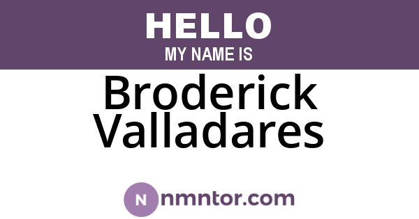 Broderick Valladares