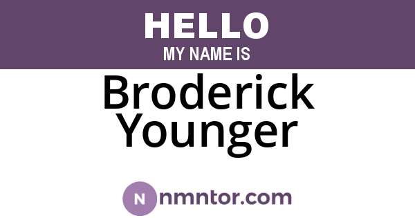 Broderick Younger