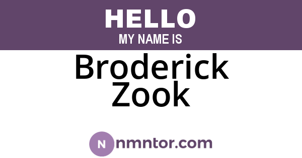 Broderick Zook