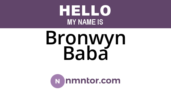 Bronwyn Baba