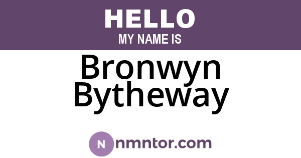 Bronwyn Bytheway