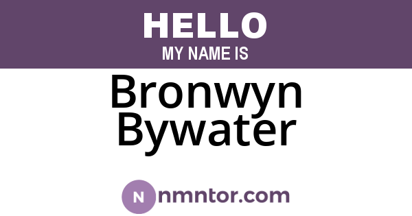 Bronwyn Bywater