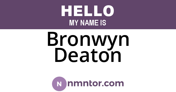 Bronwyn Deaton