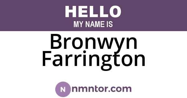 Bronwyn Farrington