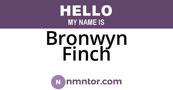 Bronwyn Finch