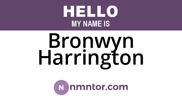 Bronwyn Harrington