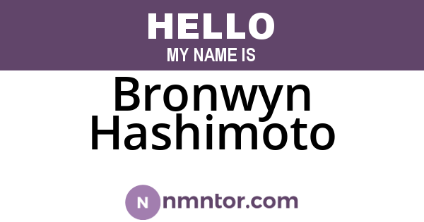 Bronwyn Hashimoto
