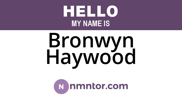 Bronwyn Haywood