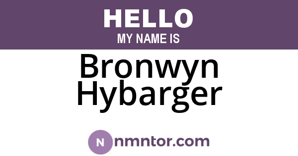 Bronwyn Hybarger