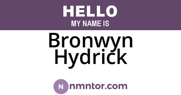 Bronwyn Hydrick