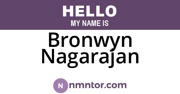 Bronwyn Nagarajan