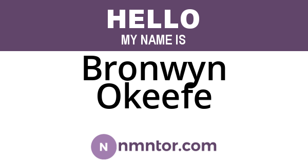 Bronwyn Okeefe