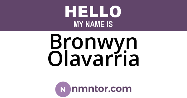 Bronwyn Olavarria