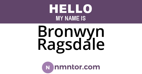 Bronwyn Ragsdale