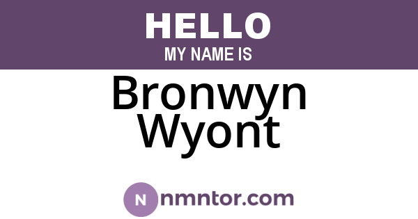 Bronwyn Wyont
