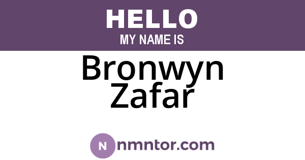Bronwyn Zafar