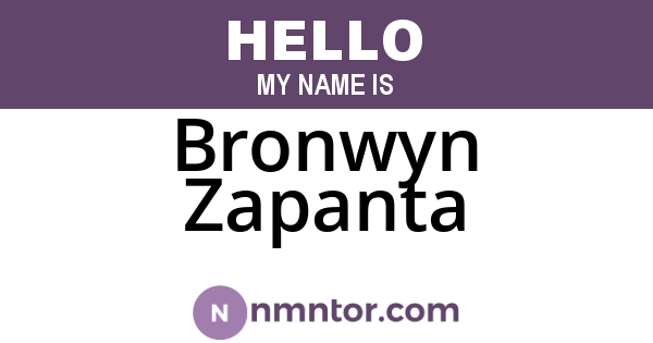 Bronwyn Zapanta