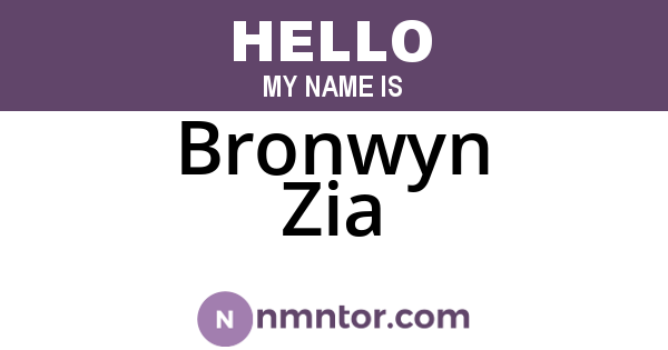 Bronwyn Zia