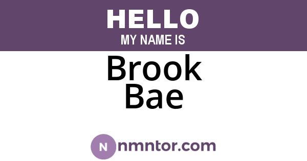 Brook Bae