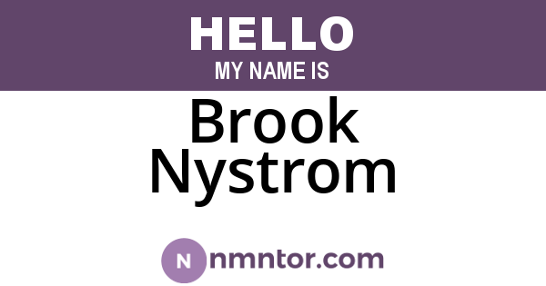 Brook Nystrom