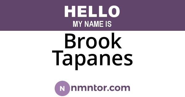 Brook Tapanes