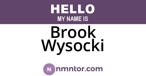 Brook Wysocki