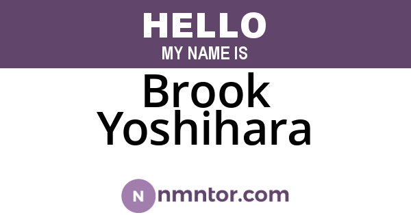 Brook Yoshihara