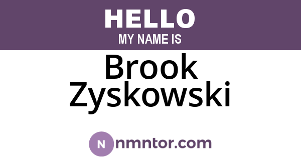 Brook Zyskowski