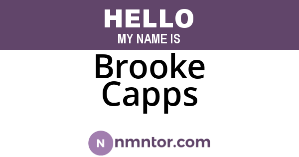Brooke Capps